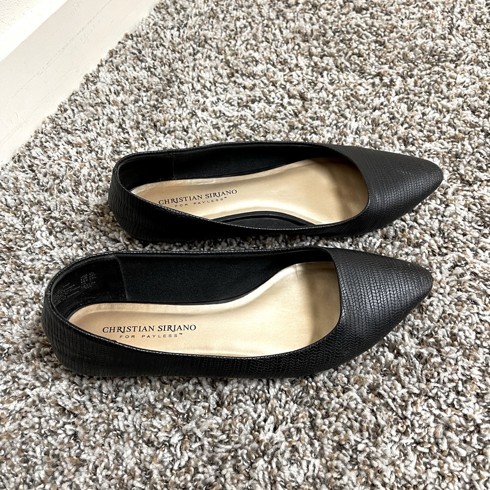 Christian Seriano black flats size 8.5
